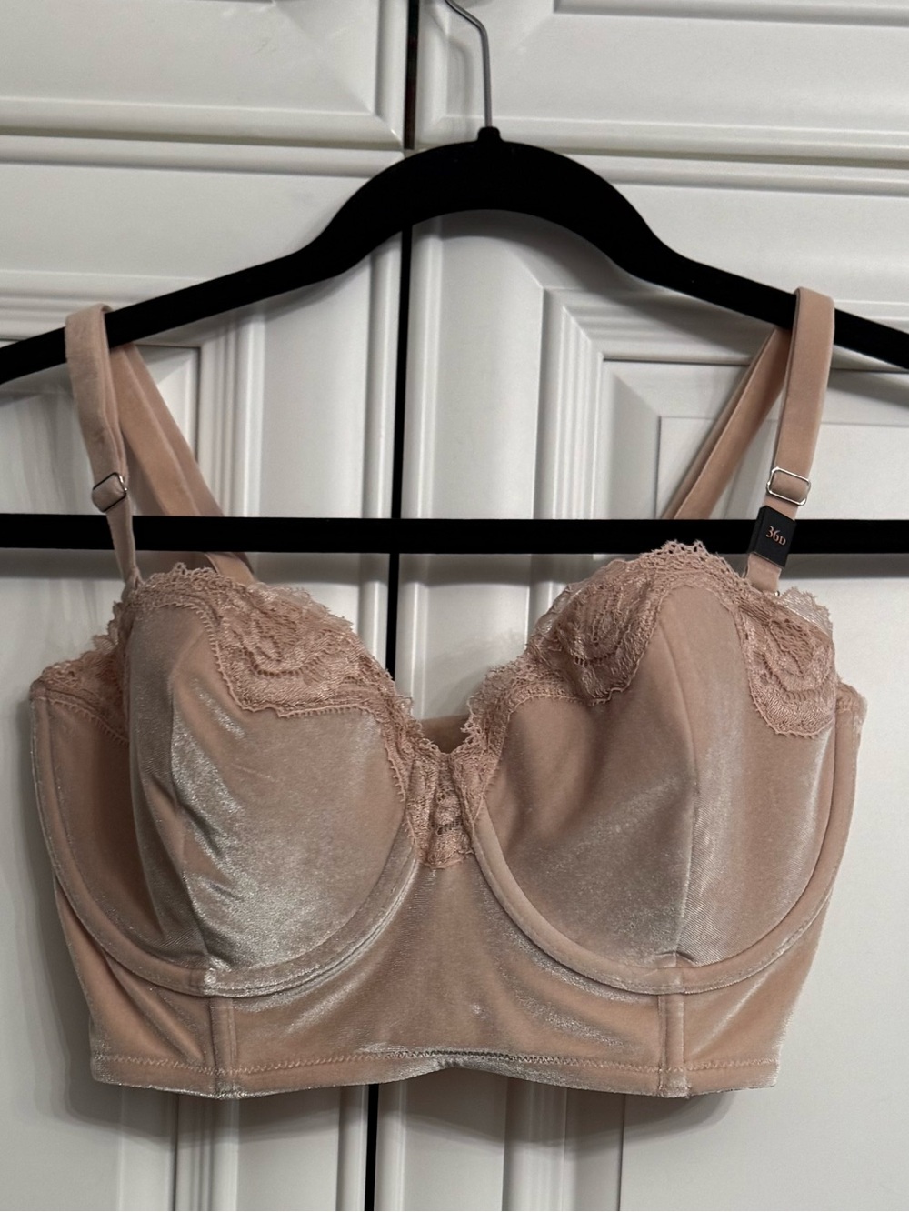 NWT Victoria's Secret 36D Dream Angels Multi-Way Longline Blush Lace-Trim  Bra